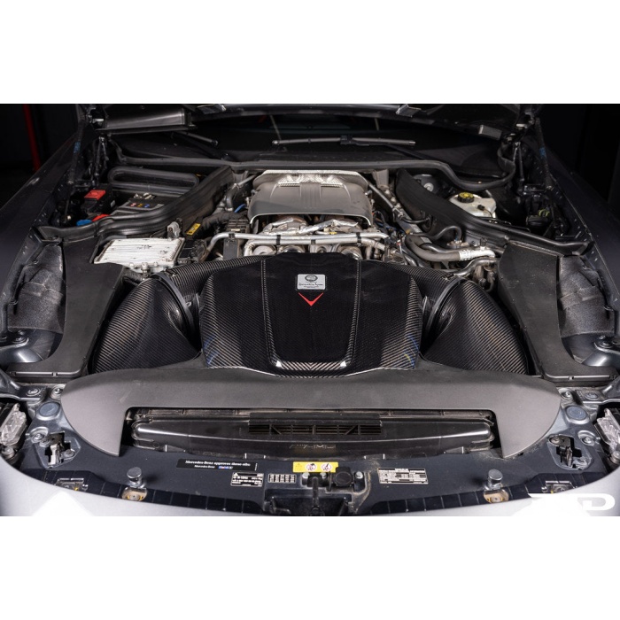 Eventuri Mercedes C190 / R190 AMG GT / GTS / GTR Black Carbon Intake + Engine Cover - Gloss