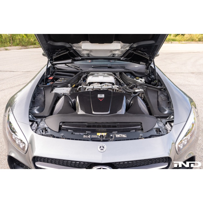 Eventuri Mercedes C190 / R190 AMG GT / GTS / GTR Black Carbon Intake + Engine Cover - Gloss