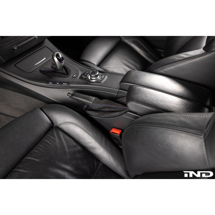 IND E9X M3 Tri-Color Stitched Alcantara E-Brake Boot - LHD