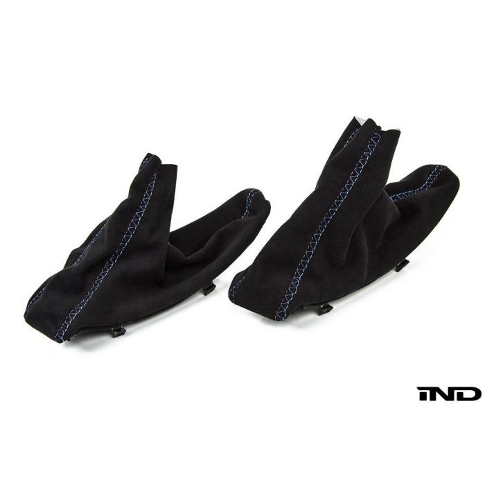 IND E9X M3 Tri-Color Stitched Alcantara E-Brake Boot - LHD
