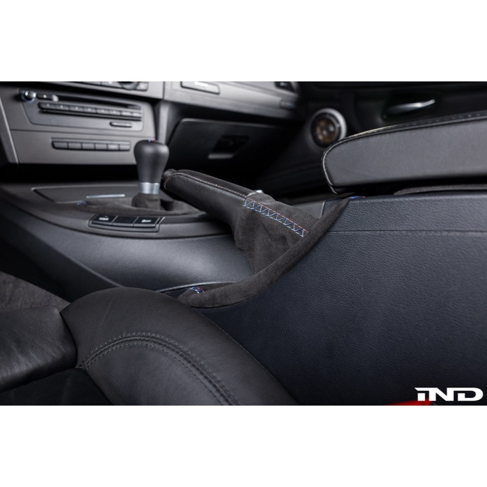 IND E9X M3 Tri-Color Stitched Alcantara E-Brake Boot - LHD
