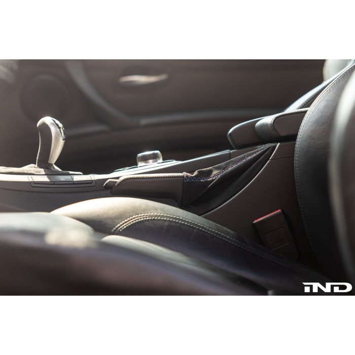 IND E9X M3 Tri-Color Stitched Alcantara E-Brake Boot - LHD