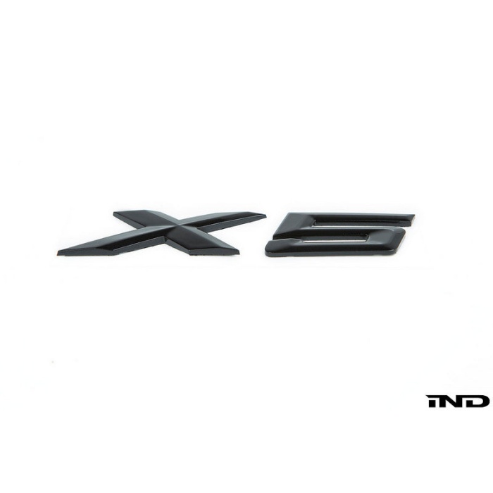IND E70 X5 Gloss Black Painted Trunk Emblem