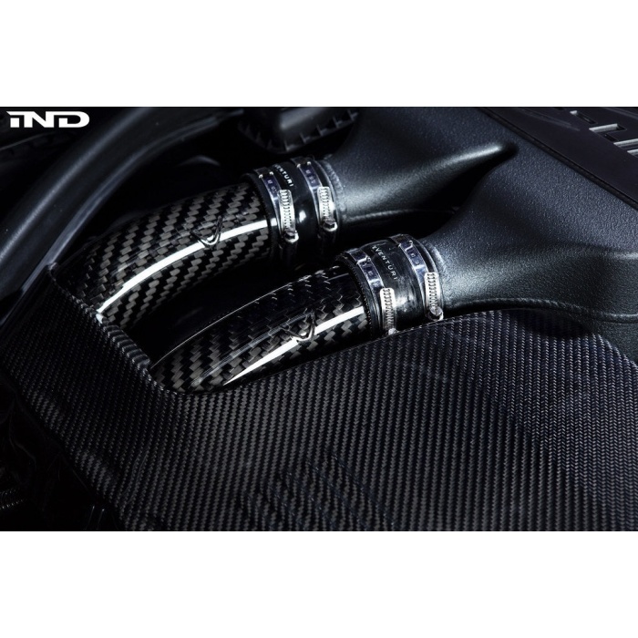 Eventuri BMW F8X M2C M3 M4 S55 Black Carbon Charge Pipe Set - Gloss