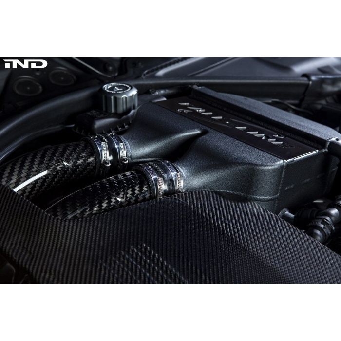 Eventuri BMW F8X M2C M3 M4 S55 Black Carbon Charge Pipe Set - Gloss