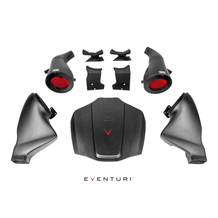 Eventuri Mercedes C190 R190 AMG GT 2DR GT / GTS / GTR Black Carbon Intake + Engine Cover - Matte