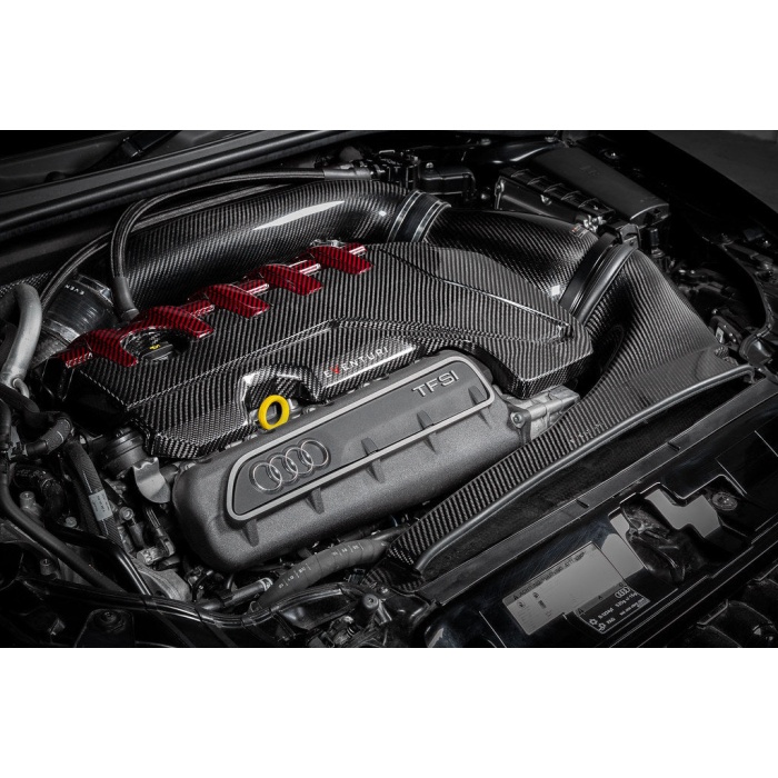 Eventuri Audi 8Y / 8V RS3 / 8S TTRS Black Carbon and Red Kevlar Engine Cover