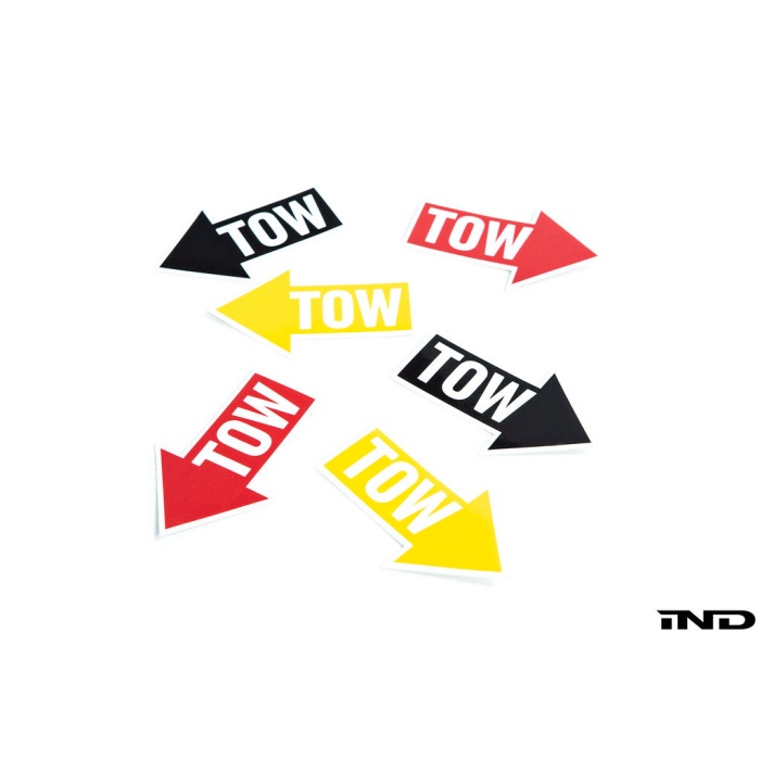 IND Directional Tow Hook Location Decal Set