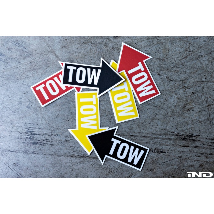 IND Directional Tow Hook Location Decal Set