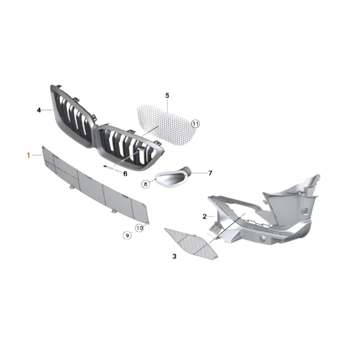 BMW Motorsport M2 CS Racing Front Bumper Mesh Grille Set