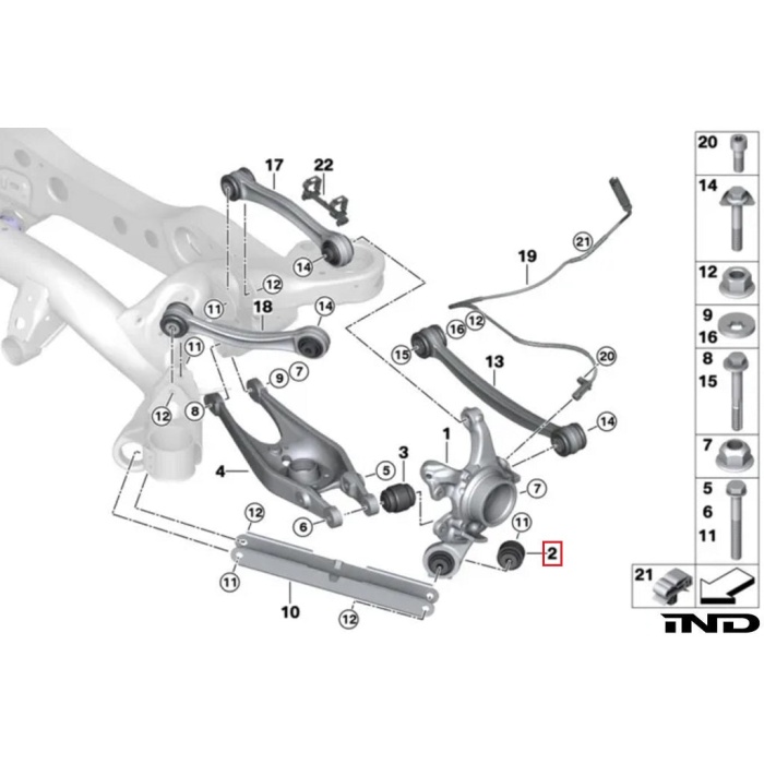 Fall-Line Motorsports E9X M3 / E82 1M Lower Tension Arm Bearing - Outer