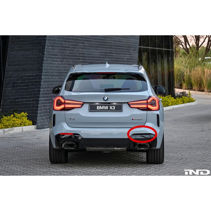 IND G01 X3 LCI M-Sport Painted Rear Reflector Set - Gloss Black