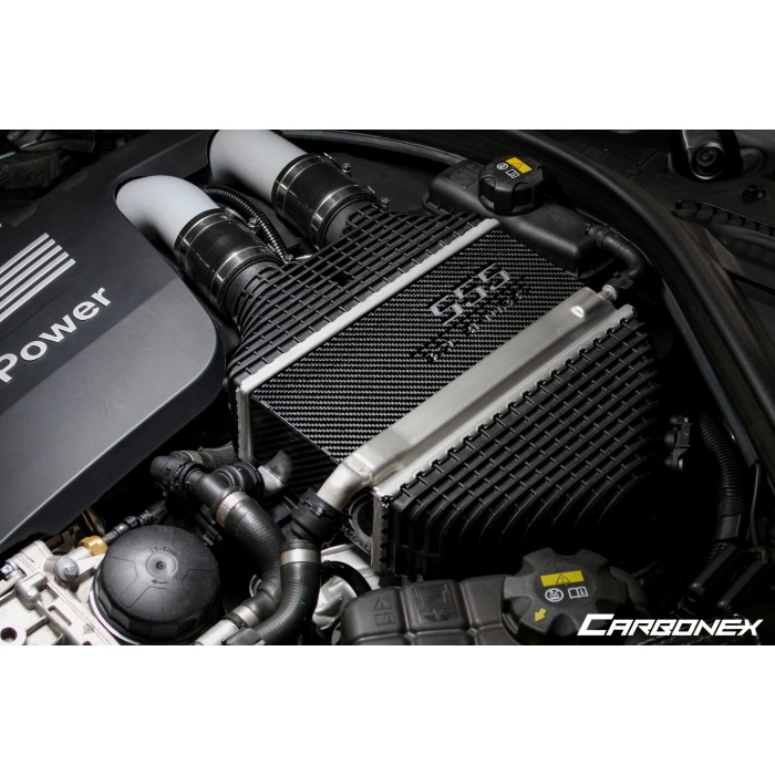 Carbonex F8X (S55) Carbon Charge Cooler Cover - Engraved