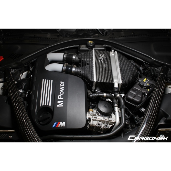 Carbonex F8X (S55) Carbon Charge Cooler Cover - Engraved