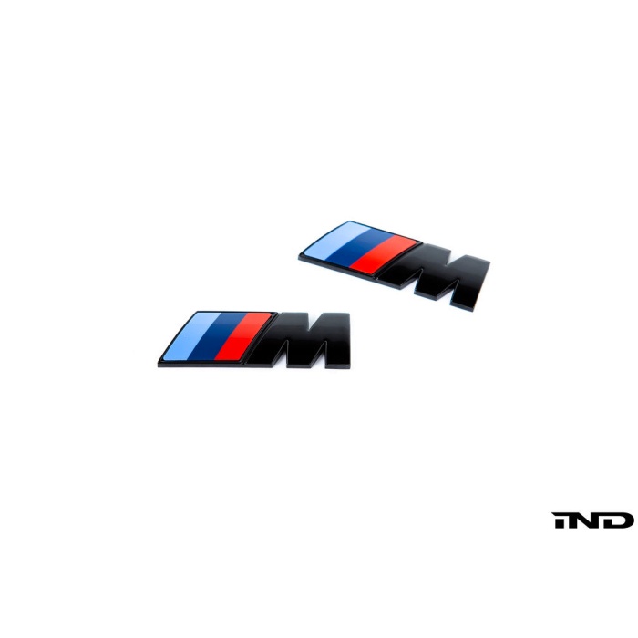 BMW M Fender Emblem Set - Gloss Black