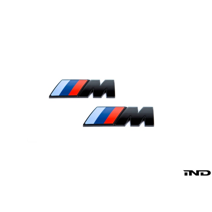 BMW M Fender Emblem Set - Gloss Black