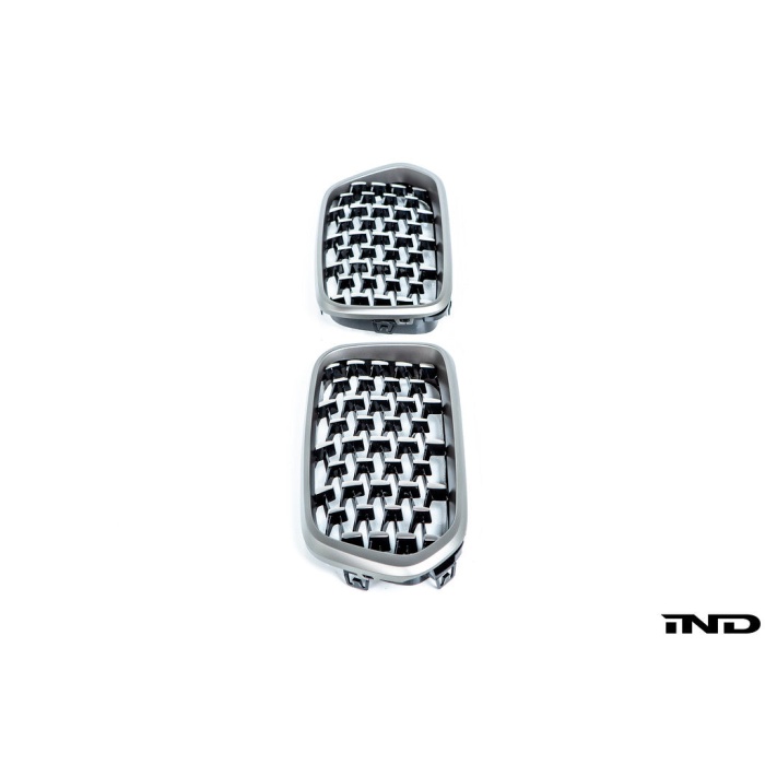 BMW F39 X2 Burnished Aluminum Front Grille Set - Mesh
