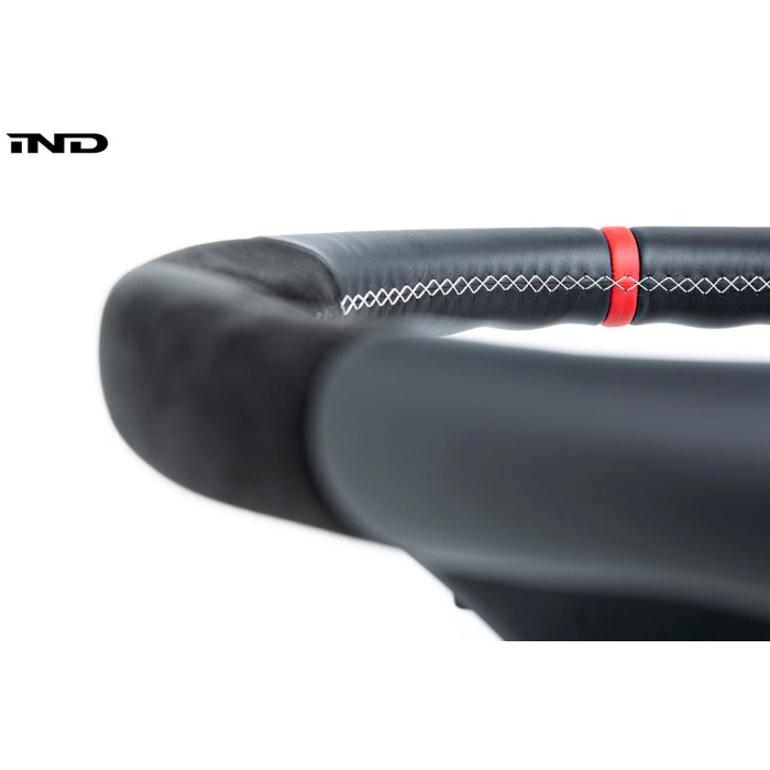 BMW M Performance G-Chassis Steering Wheel - Red Stripe + Silver Grey Stitching