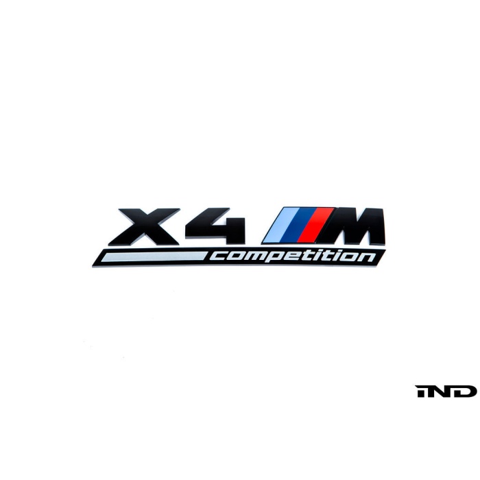 BMW F98 X4M Competition Trunk Emblem - Gloss Black