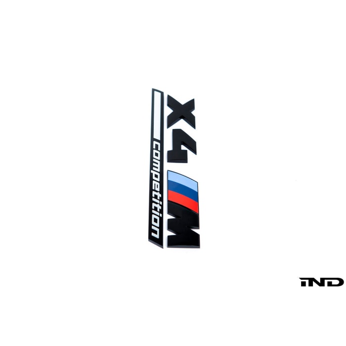 BMW F98 X4M Competition Trunk Emblem - Gloss Black
