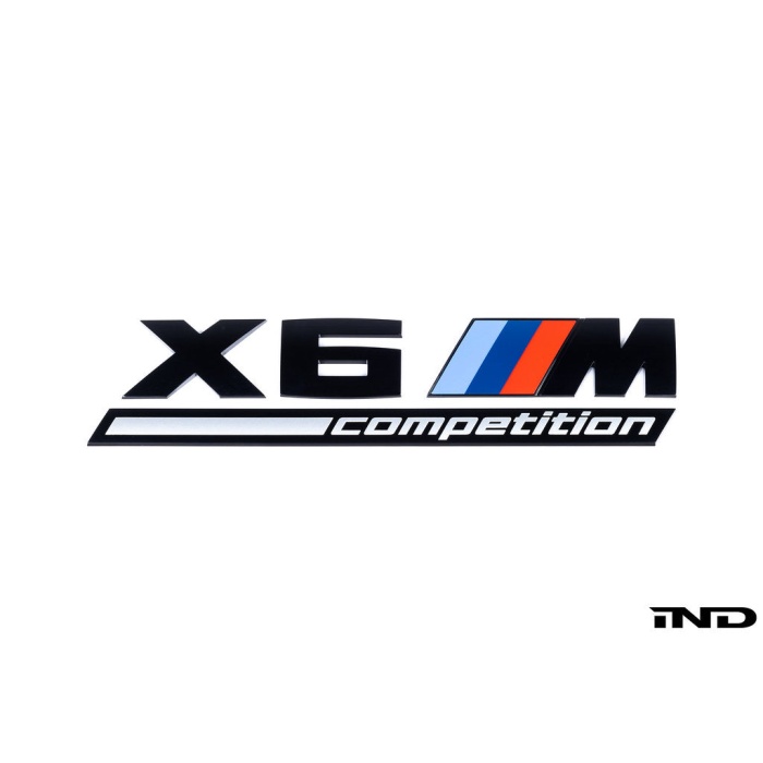 BMW F96 X6M Competition Trunk Emblem - Gloss Black