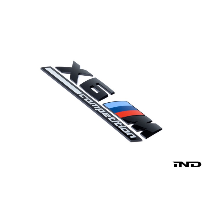 BMW F96 X6M Competition Trunk Emblem - Gloss Black
