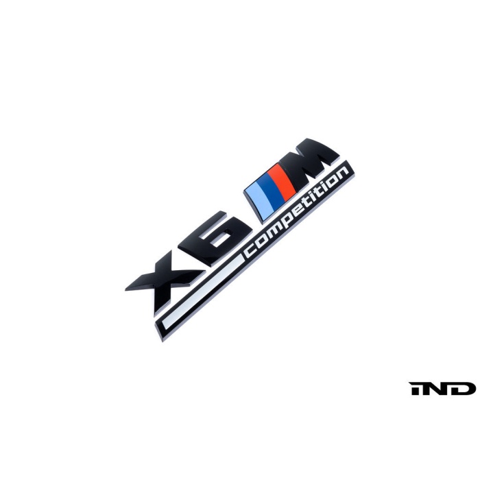 BMW F96 X6M Competition Trunk Emblem - Gloss Black