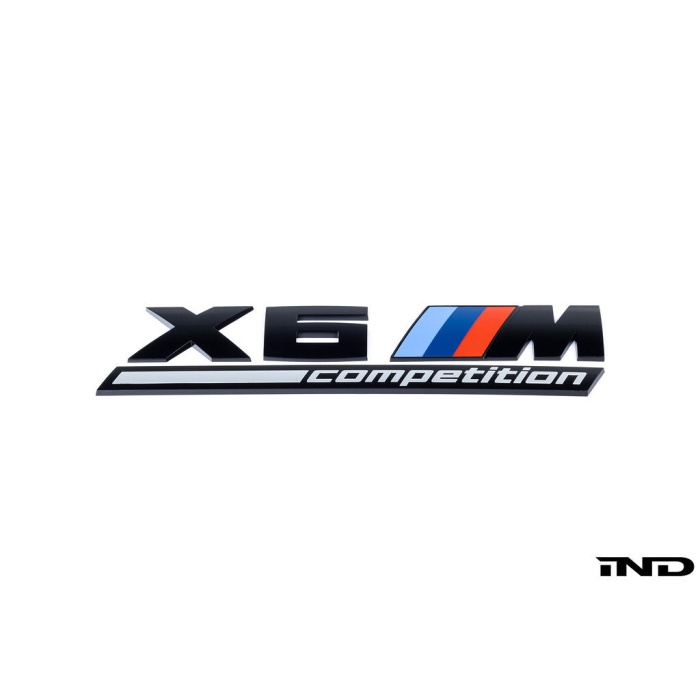 BMW F96 X6M Competition Trunk Emblem - Gloss Black