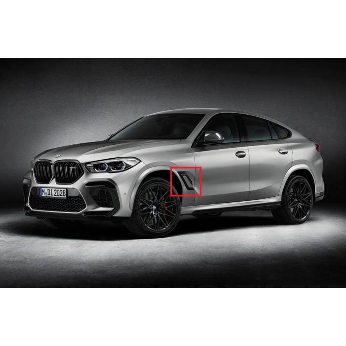 BMW F96 X6M Side Grille Set - Gloss Black