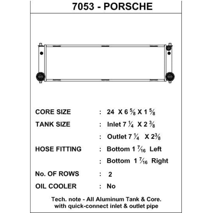 CSF 996 997 Turbo / GT All Aluminum High Performance Radiator - Center