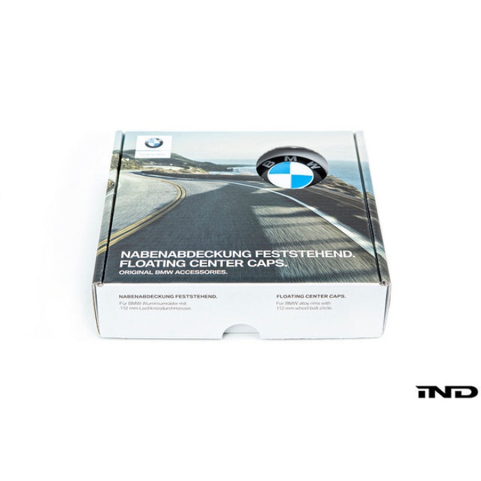 IND Gloss Black Floating Wheel Center Cap Set - 56mm