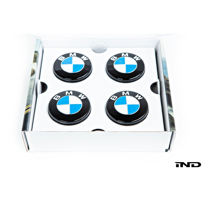 IND Gloss Black Floating Wheel Center Cap Set - 68mm