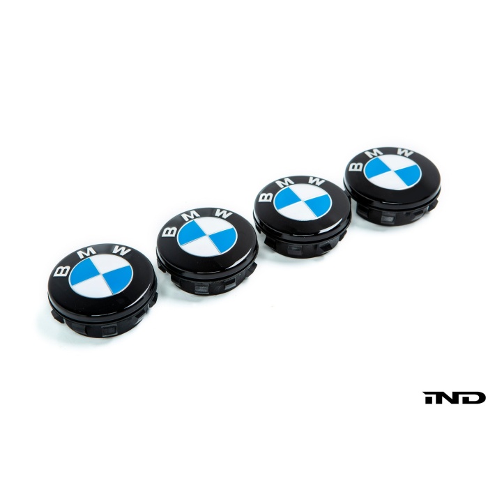 IND Gloss Black Floating Wheel Center Cap Set - 68mm