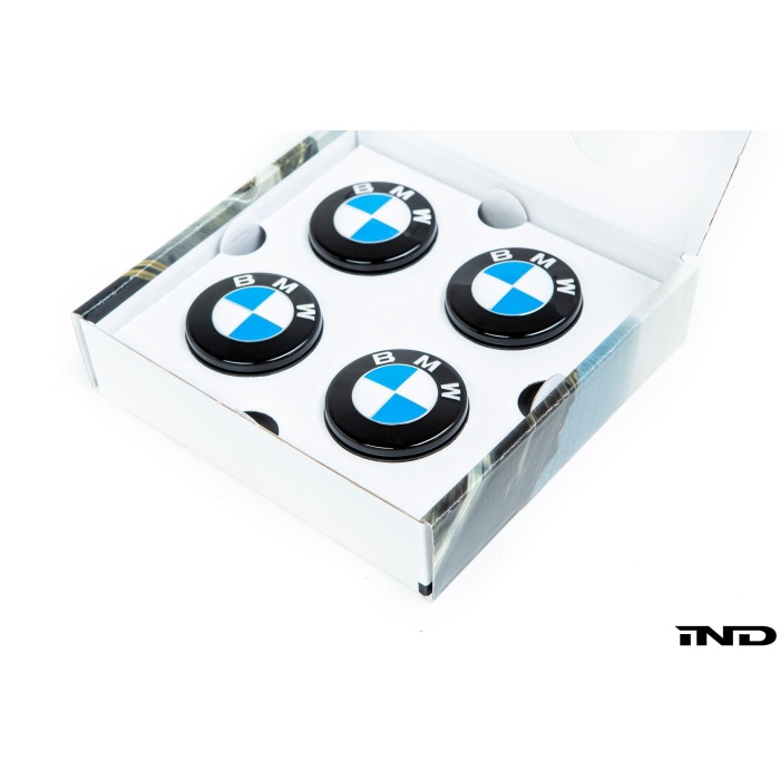 IND Gloss Black Floating Wheel Center Cap Set - 68mm