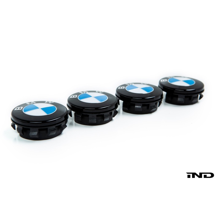 IND Gloss Black Floating Wheel Center Cap Set - 68mm