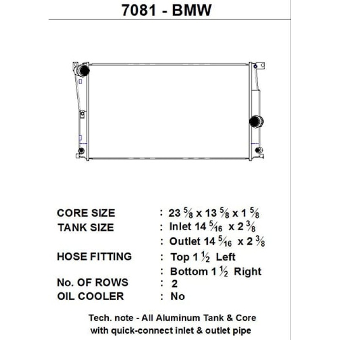 CSF BMW N55 High Performance Radiator - Automatic Transmission