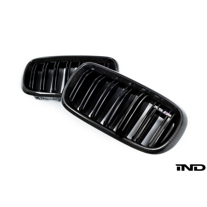 IND F85 X5M Carbon Front Grille Set