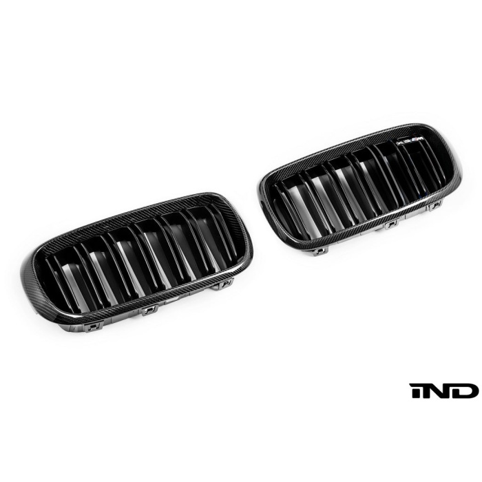 IND F85 X5M Carbon Front Grille Set