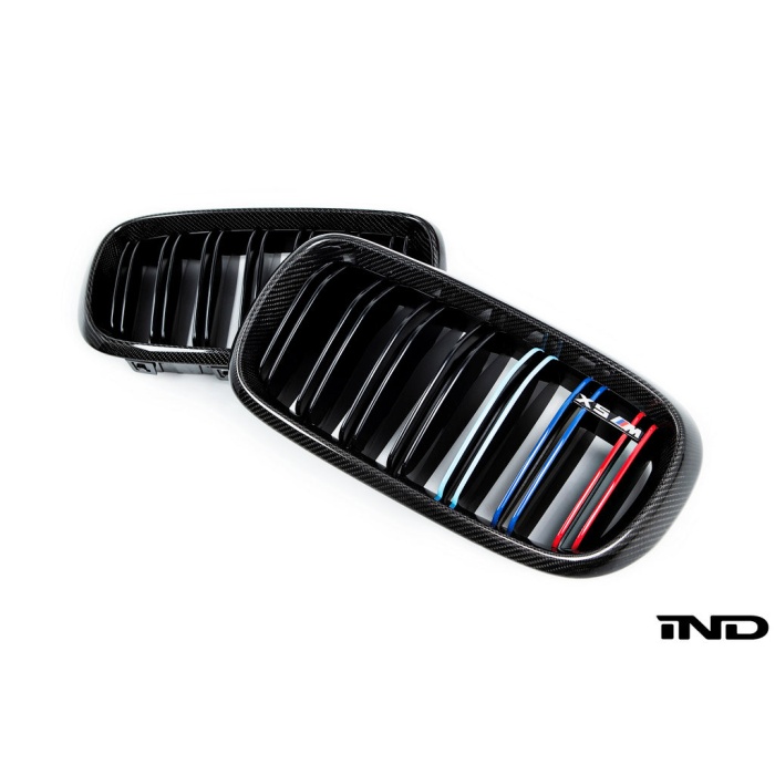 IND F85 X5M Carbon Front Grille Set