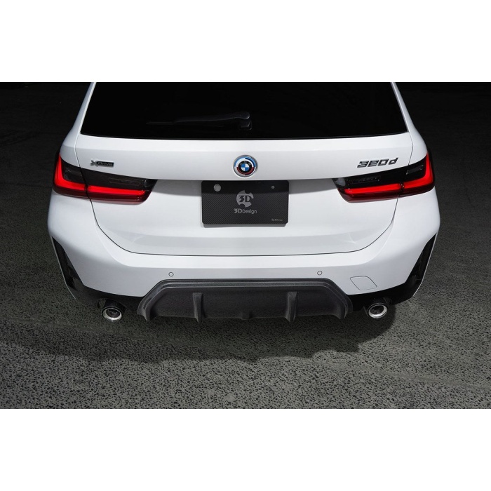 3D Design G20 3-Series LCI M-Sport Carbon Rear Diffuser - 2-Tip