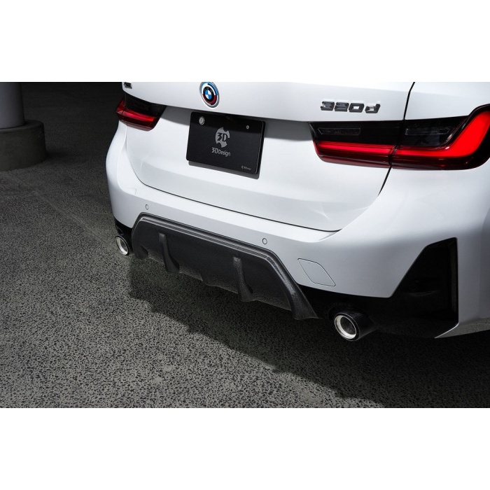 3D Design G20 3-Series LCI M-Sport Carbon Rear Diffuser - 2-Tip