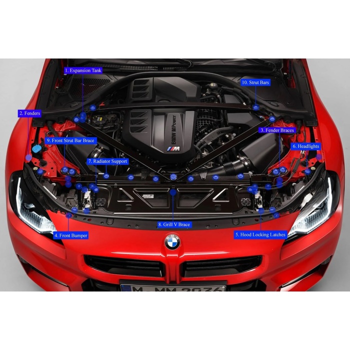 Downstar G8X M2 / M3 / M4 Titanium Deluxe Billet Dress Up Hardware Kit