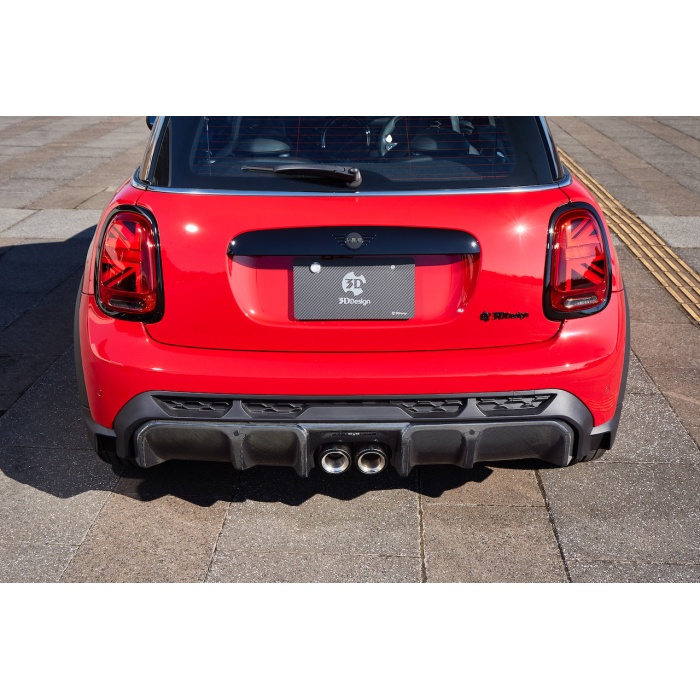 3D Design Mini F56 JCW LCI Carbon Rear Diffuser