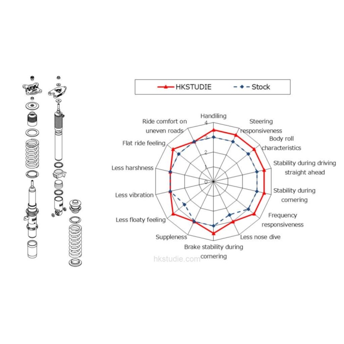 HKSTUDIE G8X M3 / M4 High Performance Coilover Kit