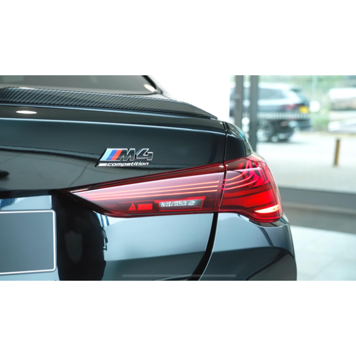 BMW G82 M4 LCI Competition Black Trunk Emblem