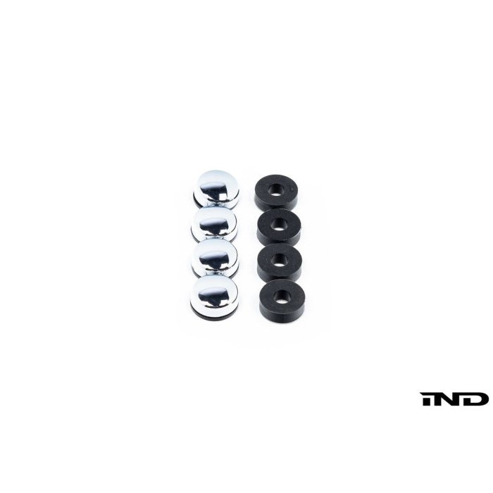 BMW License Plate Frame Finishing Cap Set - Stainless