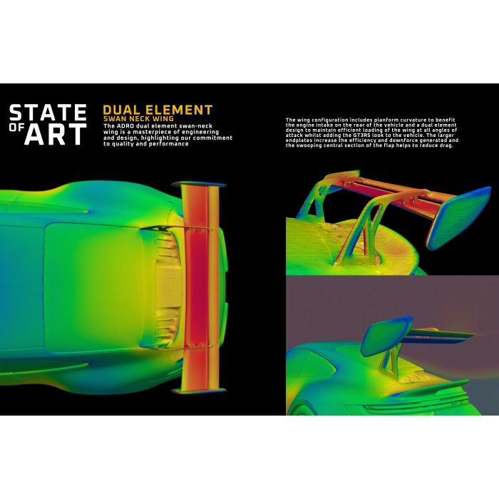 ADRO 911 GT3 (992.1) AT-P Carbon Swan Neck Wing