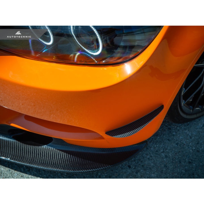 AutoTecknic E9X M3 Dry Carbon Front Bumper Canard Set
