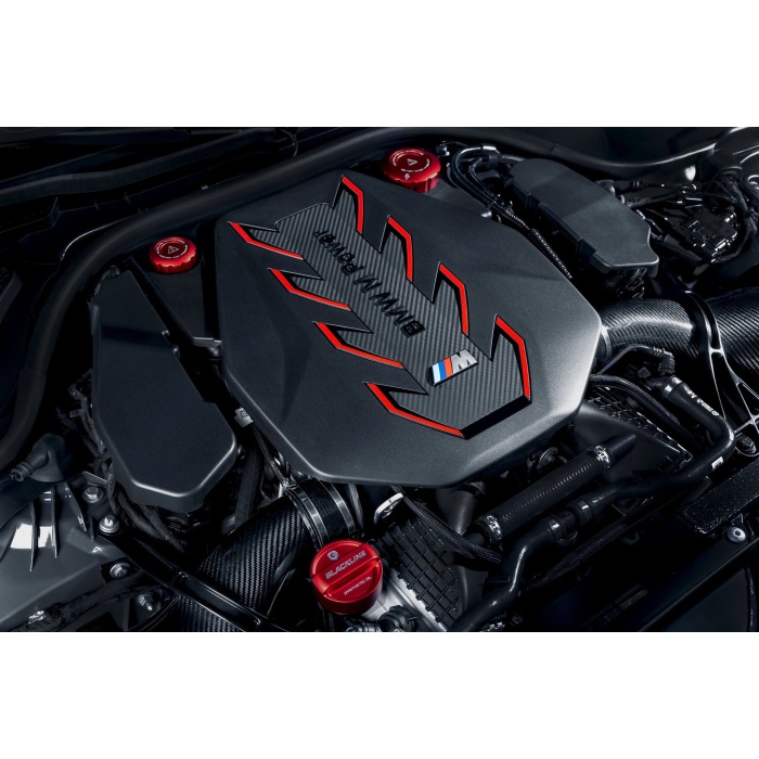 Goldenwrench Blackline Performance BMW M Car (S63 / S68) Engine Cap Cover Set - Edition Red