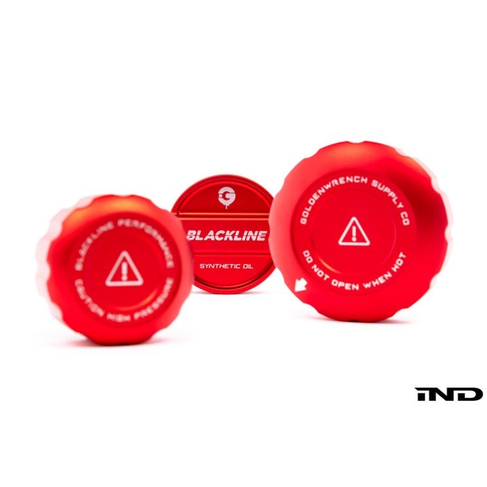 Goldenwrench Blackline Performance BMW M Car (S63 / S68) Engine Cap Cover Set - Edition Red